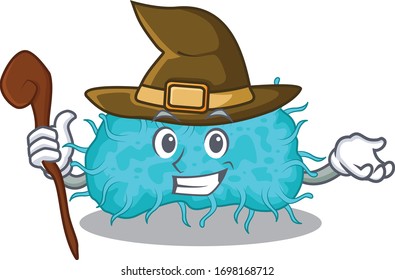 bacteria prokaryote sneaky and tricky witch cartoon character