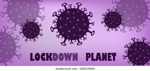 neumonía púrpura bacteriana microbio bajo microscopio durante una pandemia de coronavirus con texto de bloqueo