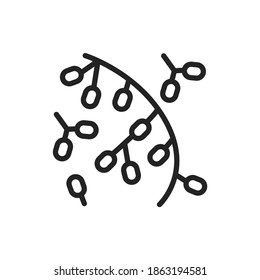 Bacteria rhodomicrobium black line icon. Vector illustration