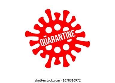 Bacteria Scheme Coronavirus Quarantine Vector Icon. Corona virus icon. Isolated white background. Vector Illustration