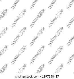 bacteria seamless pattern isolated on white background