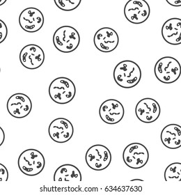 Bacteria seamless pattern. Vector illustration for backgrounds