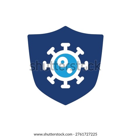 bacteria and shield symbol of bacteria protection colored icon vector design good for web or mobile app