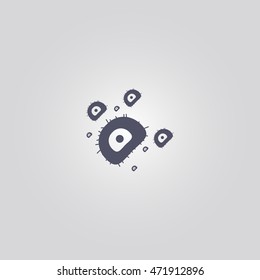 bacteria sign. icon design