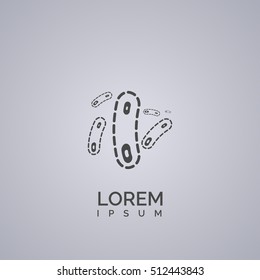 bacteria sign. icon design