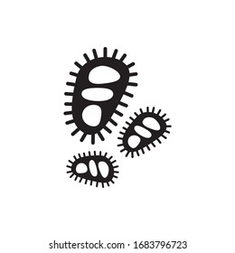 Bacteria single cell organism vector icon