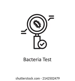 Bacteria Test vector Outline Icon Design illustration. Educational Technology Symbol on White background EPS 10 File