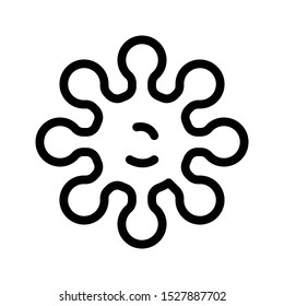 bacteria thin line vector icon