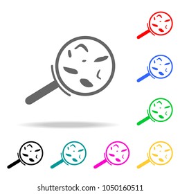 bacteria under a magnifying glass ico. Elements of medicine and pharmacy multi colored icons. Premium quality graphic design icon. Simple icon for websites, web design, mobile app on white background