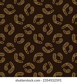 Bacteria vector Contaminant concept linear creative brown seamless pattern