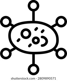 Bacteria Vector Design Icon Style