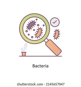Bacteria vector Filled Outline Icon Design illustration. Medical And Lab Equipment Symbol on White background EPS 10 File