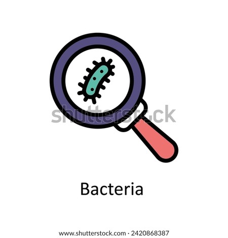 Bacteria  vector Filled outline icon style illustration. EPS 10 File
