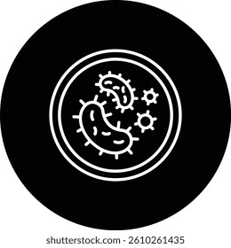 Bacteria vector icon. Can be used for printing, mobile and web applications.