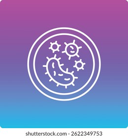Icono de Vector de bacterias. Se puede utilizar para aplicaciones de impresión, móviles y de Web.