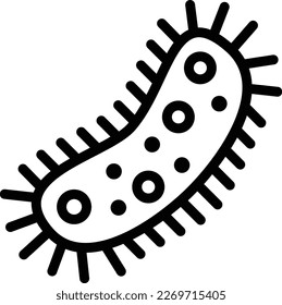 Ilustración de diseño de icono de vector bacterias