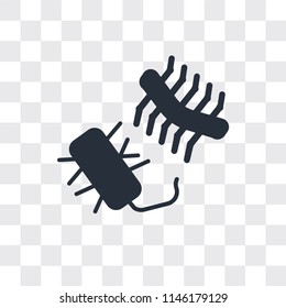 Bacteria vector icon isolated on transparent background, Bacteria logo concept