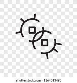 Bacteria vector icon isolated on transparent background, Bacteria logo concept