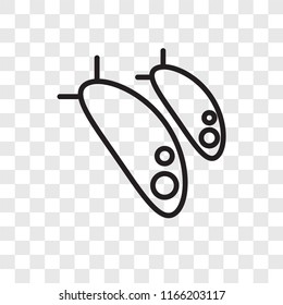 Bacteria vector icon isolated on transparent background, Bacteria logo concept