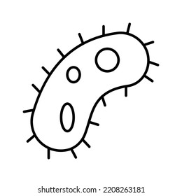 Bacteria vector icon isolated on transparent background, Bacteria logo concept