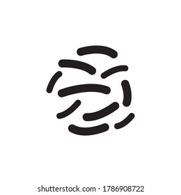 bacteria vector icon logo design