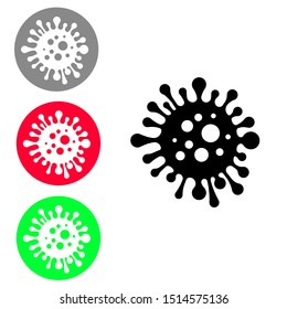 Bacteria Vector Icon. Microorganism Disease Causing Illustration Symbol. Cell Cancer Sign. Virus Logo.