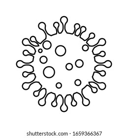 Bacteria vector icon. microorganism disease causing illustration symbol