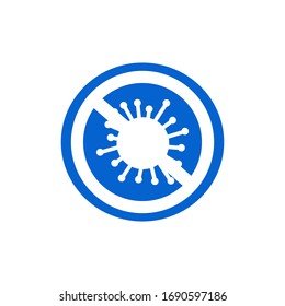 Icono vectorial de bacterias. microorganismo causante del símbolo de ilustración. vector del logotipo del virus de la corona.