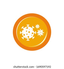 Bacteria vector icon. microorganisme disease causing illustration symbol. corona virus logo vector.
