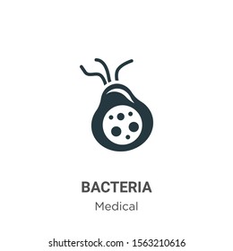Bacteria vector icon on white background. Flat vector bacteria icon symbol sign from modern medical collection for mobile concept and web apps design.