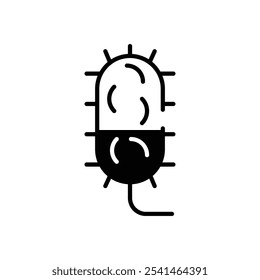 Icono de Vector de bacterias ilustración de stock