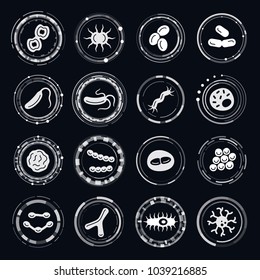 Bacteria vector icons