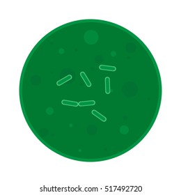 Bacteria vector illustration green