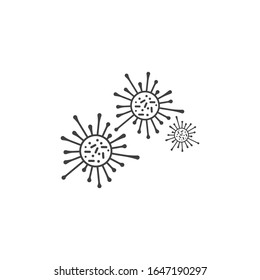 Bacteria vector illustration icon template design