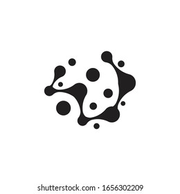 Diseño de plantillas de icono de ilustración de vector bacterias