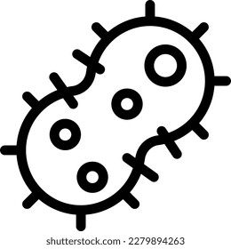 bacteria  Vector illustration on a transparent background. Premium quality symmbols. Thin line vector icons for concept and graphic design. 
