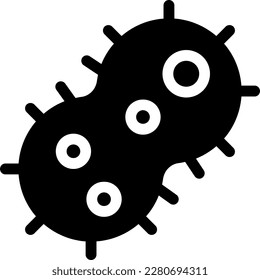 Bakterien, Vektorgrafik auf transparentem Hintergrund. Hochwertige Symbole. Glyphen Vektorsymbole für Konzept und Grafikdesign. 

