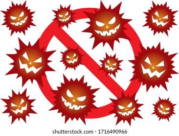 Bacteria vector image illustration material