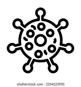 Diseño del icono de la línea del vector de bacterias