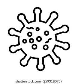 Bacteria Vector Line Icon Design