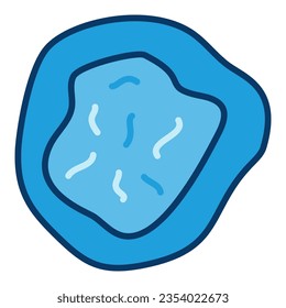 Bacteria vector Medical concept blue icon or sign