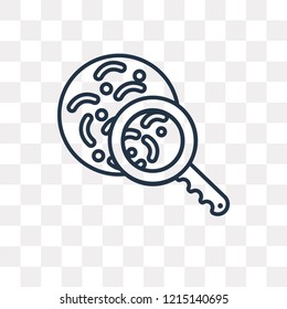 Bacteria vector outline icon isolated on transparent background, high quality linear Bacteria transparency concept can be used web and mobile