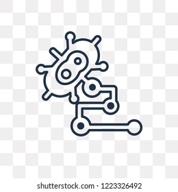 Bacteria vector outline icon isolated on transparent background, high quality linear Bacteria transparency concept can be used web and mobile