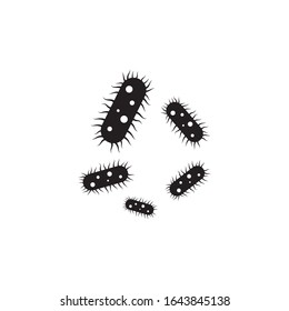 Bacteria vector symbol logo icon in flat design 