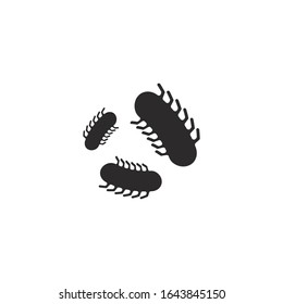 Bacteria vector symbol logo icon in flat design 