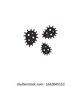 Bacteria vector symbol logo icon in flat design 