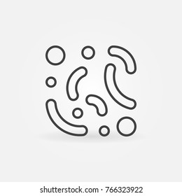 Bacteria virus concept line icon or design element
