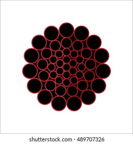 Bacteria virus flat sign symbol icon on background