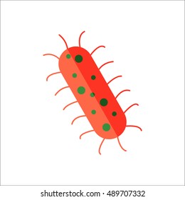 Bacteria virus flat sign symbol icon on background