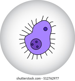 Bacteria virus flat sign symbol icon on background